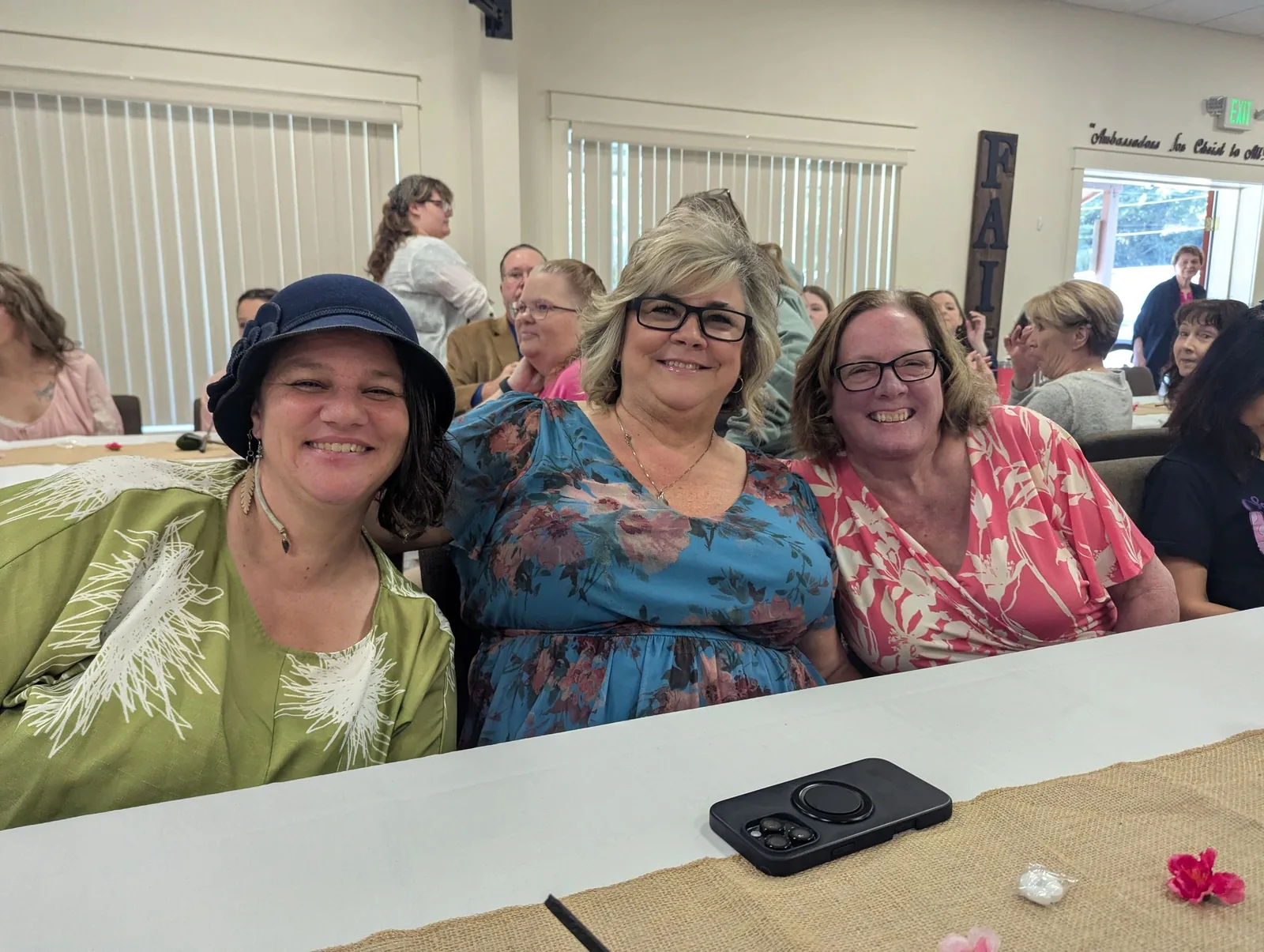 People visiting together at The River.
